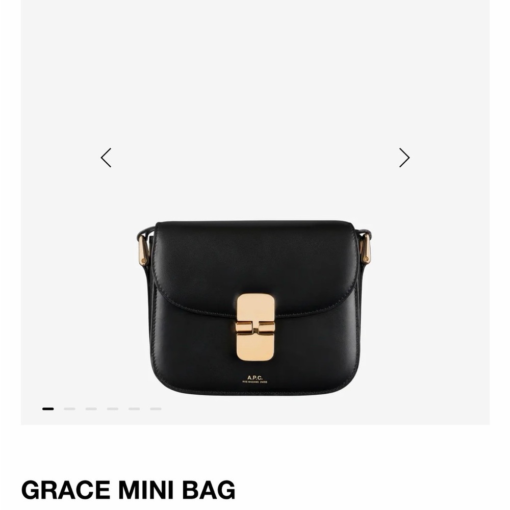 A.P.C. Mini Grace Bag in Bottle Green - Picture 2 of 7